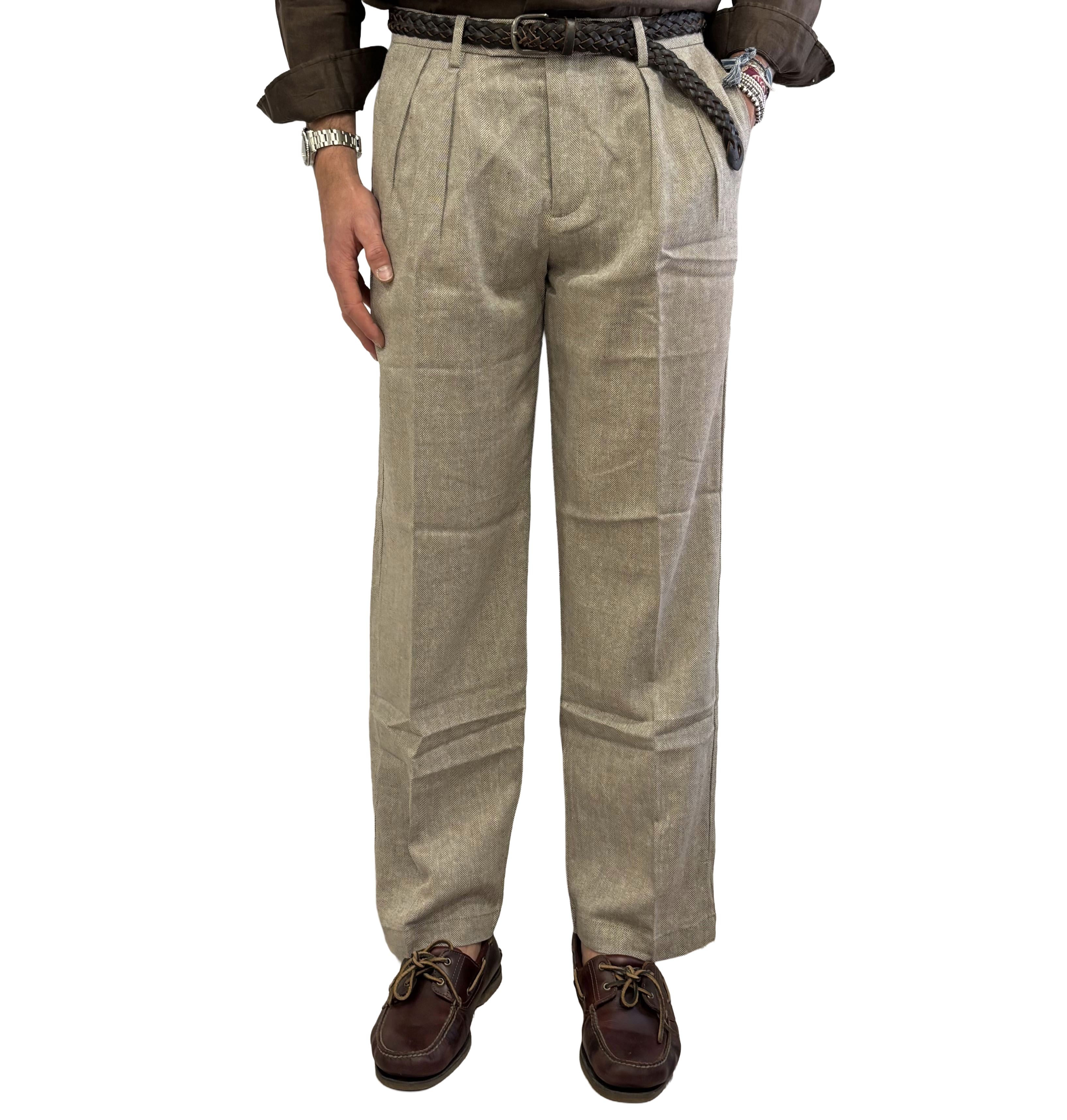 Yan Simmon linen and cotton trousers