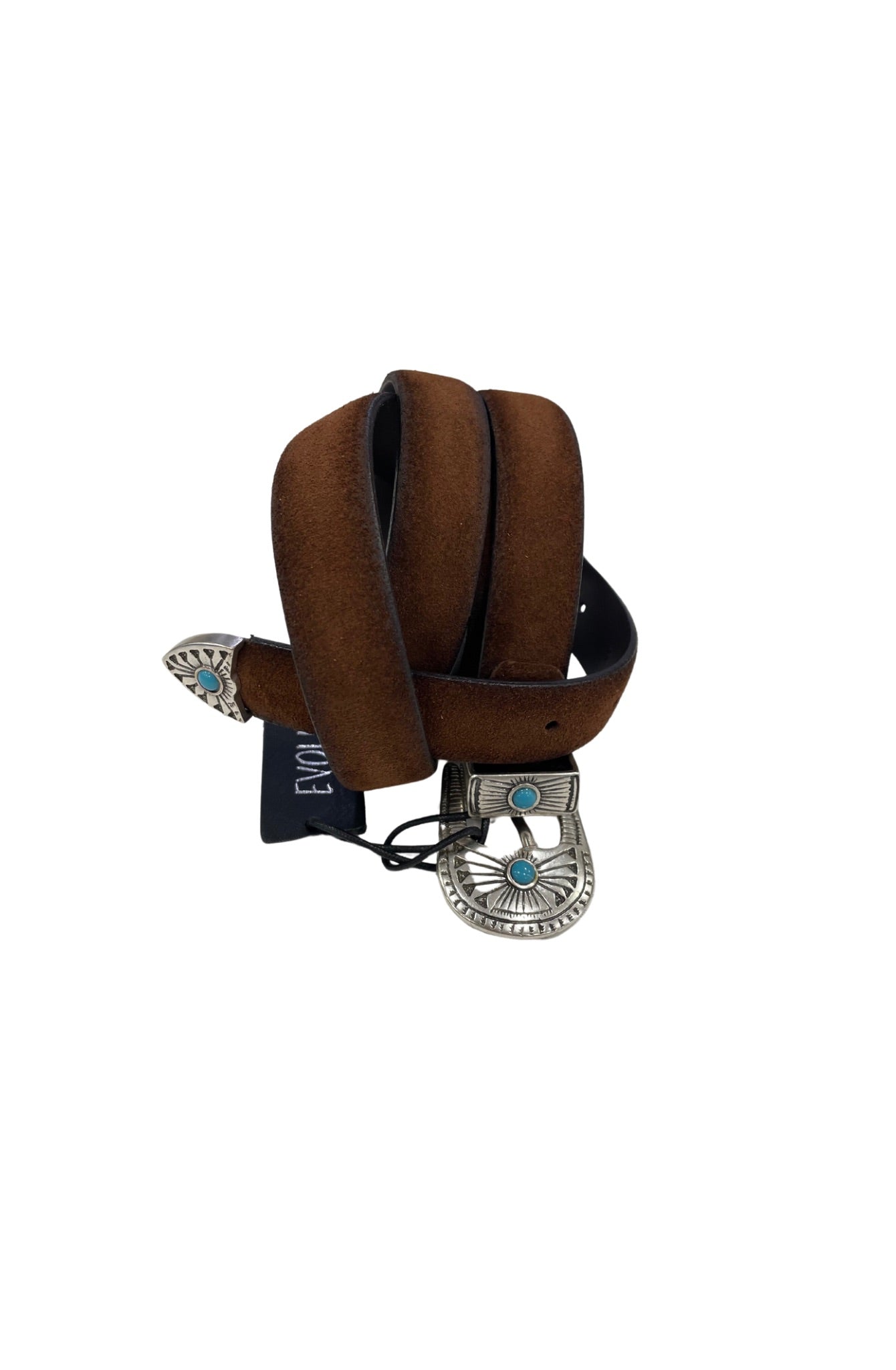 Brown suede belt