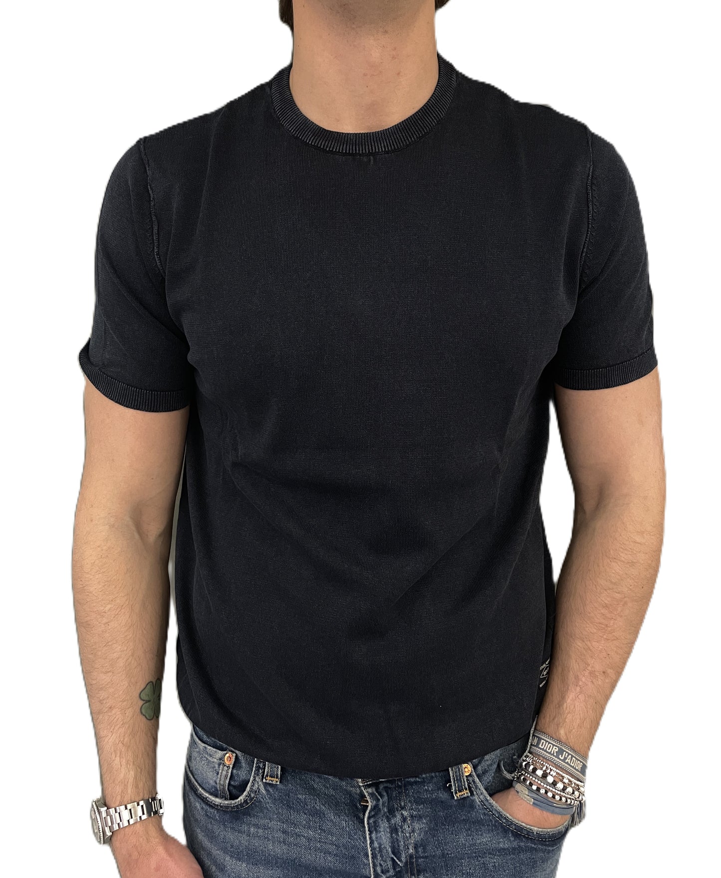 T-shirt in maglia impure puro cotone