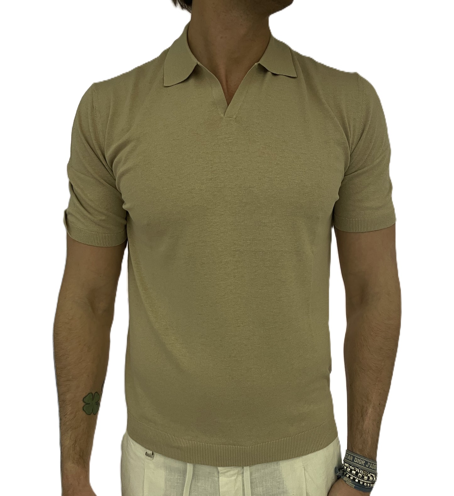 polo lino e cotone collo derby homeward