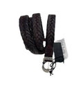 Woven leather belt