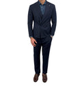 Paul Miranda double-breasted fresco wool suit