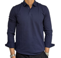 Piqué polo shirt with three buttons