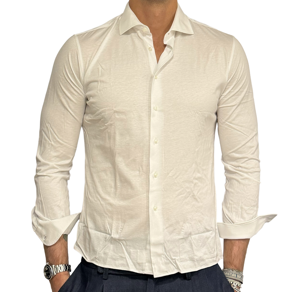 Extra-fine jersey polo shirt