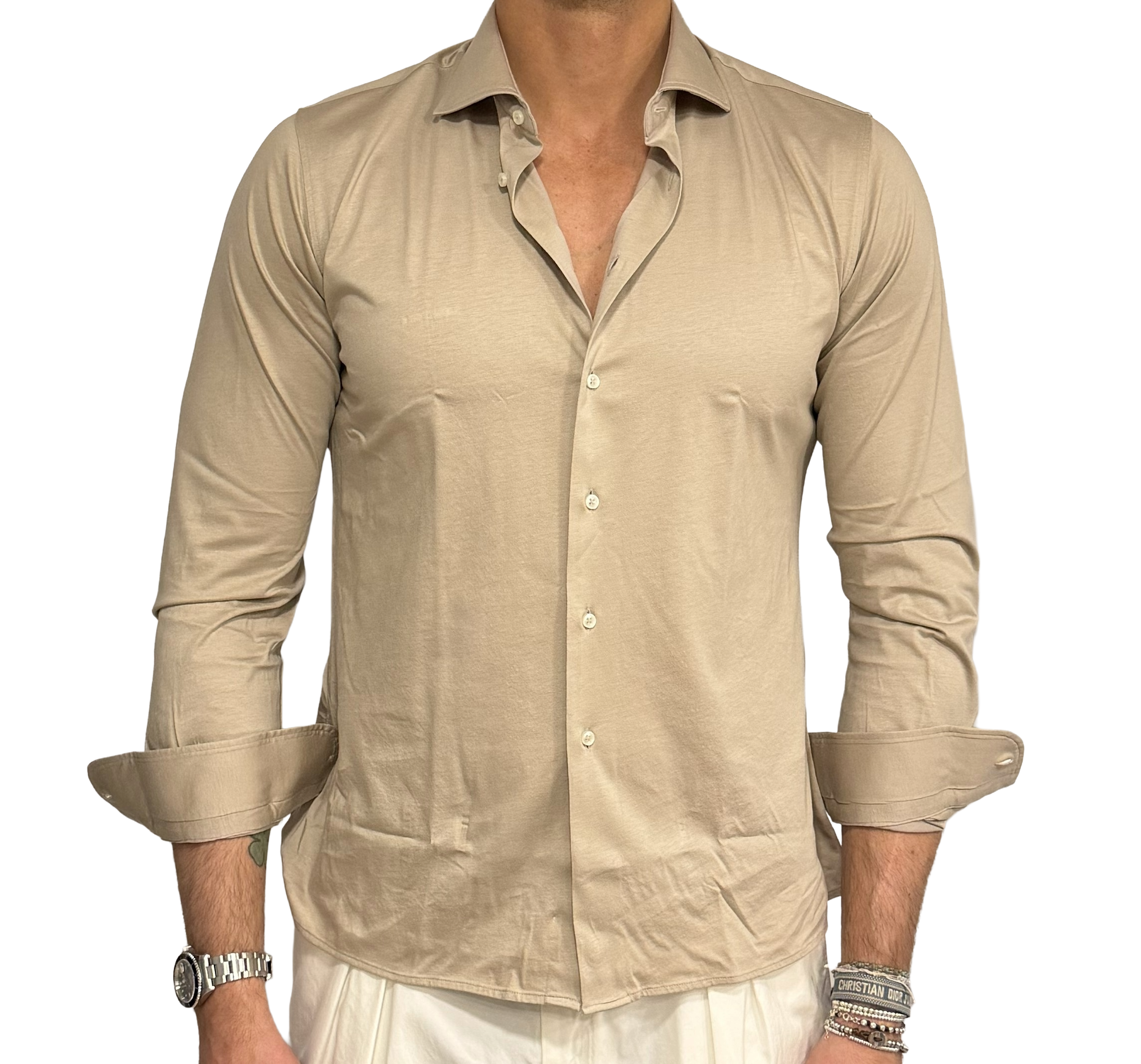 Extra-fine jersey polo shirt