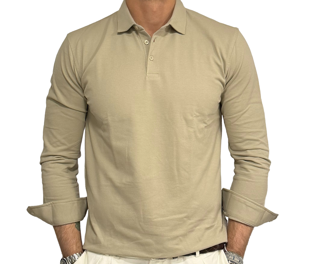 Piqué polo shirt with three buttons