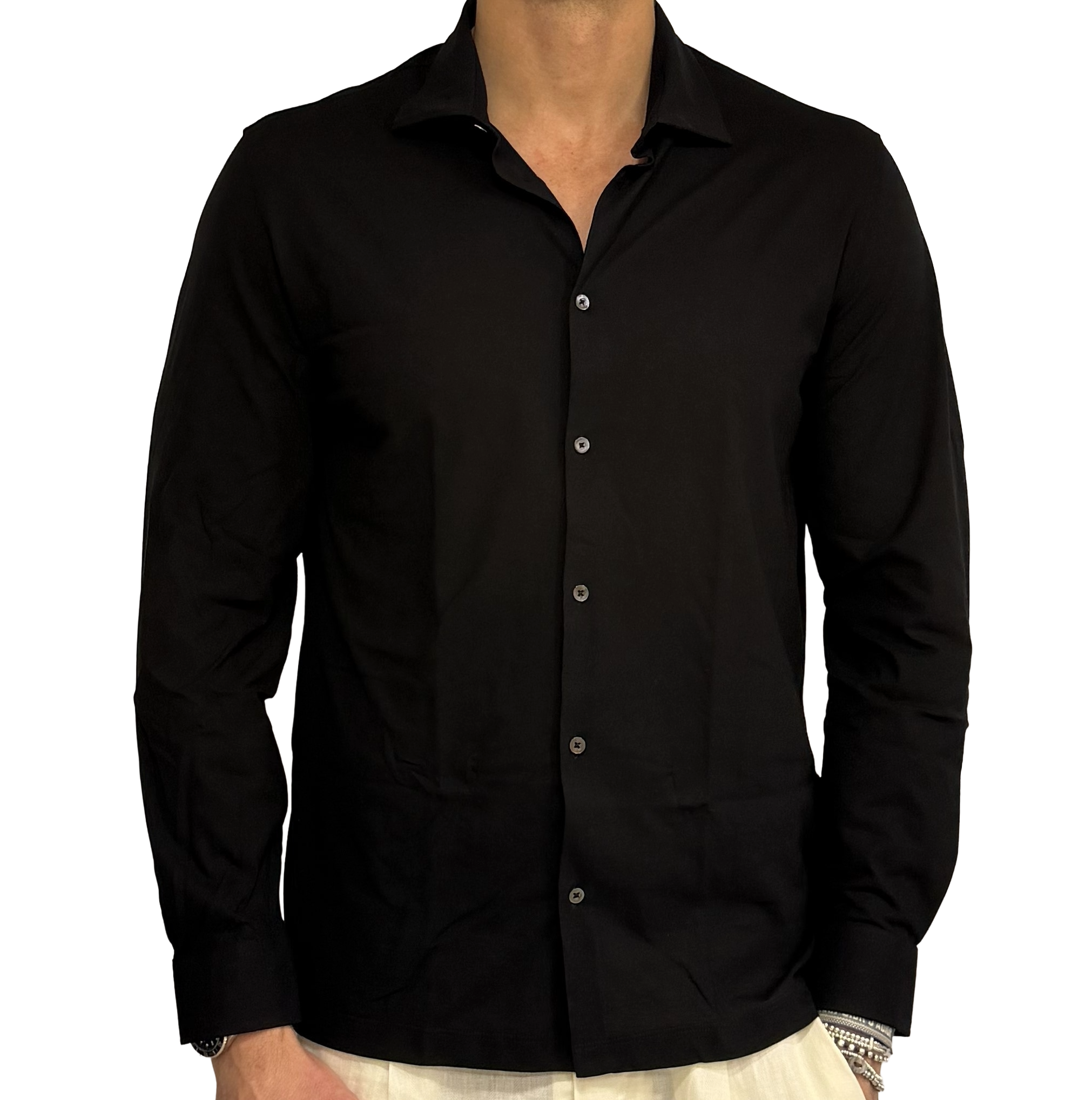 Extra-fine jersey polo shirt