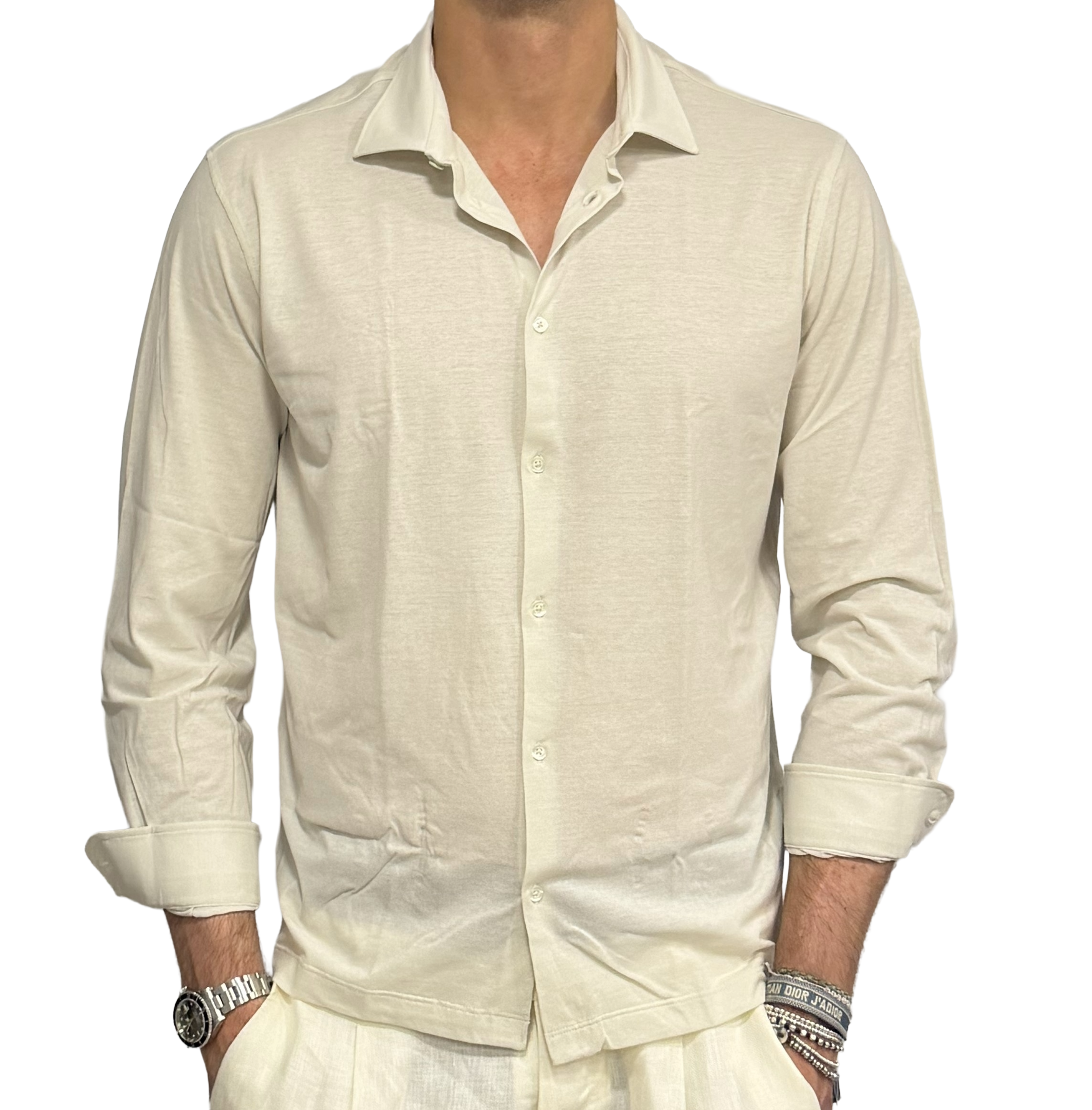 Fresh cotton polo shirt in lisle