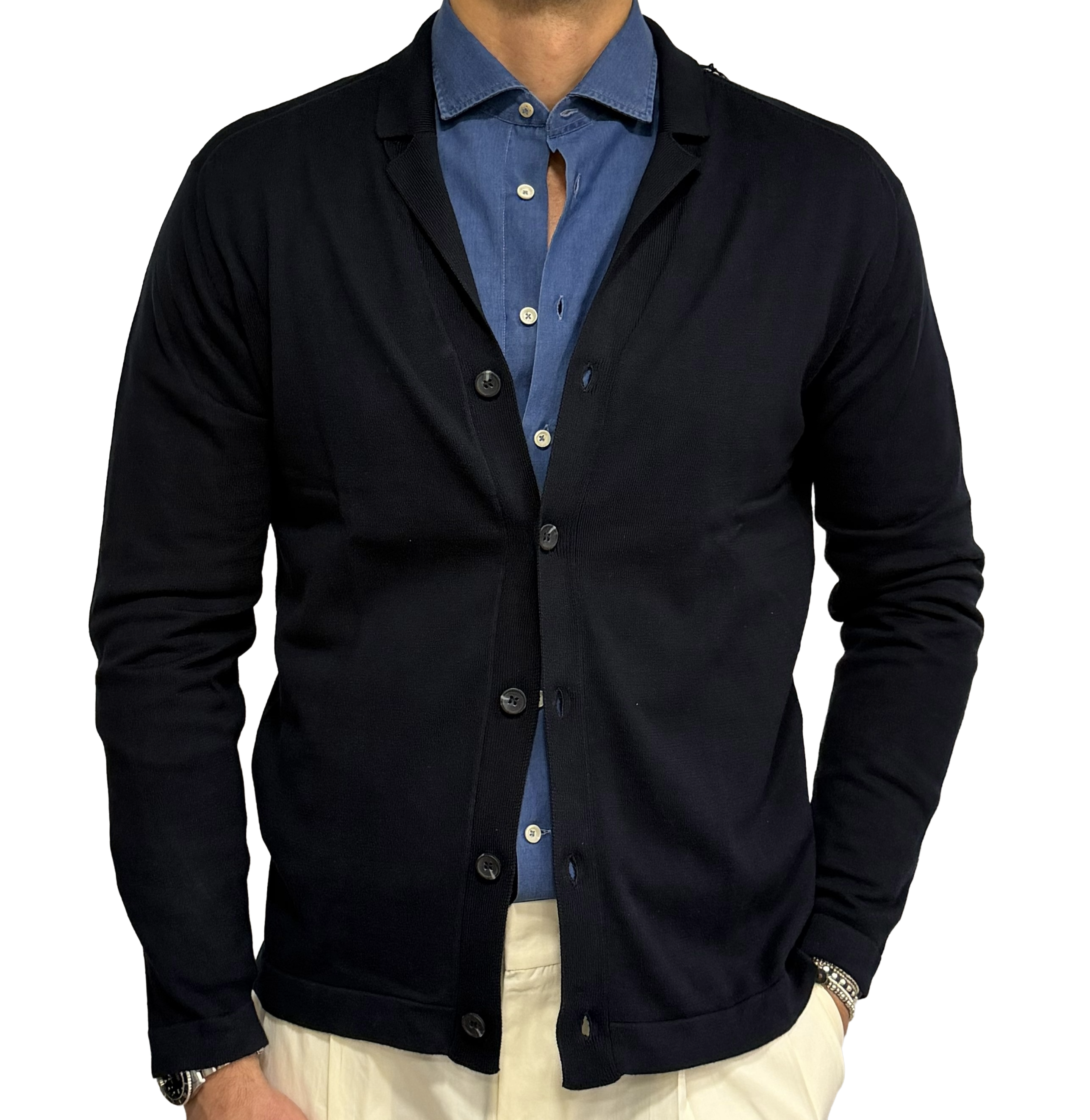 Cotton knit jacket