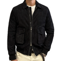 Suede blouson jacket