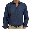 Pure cotton dark denim shirt