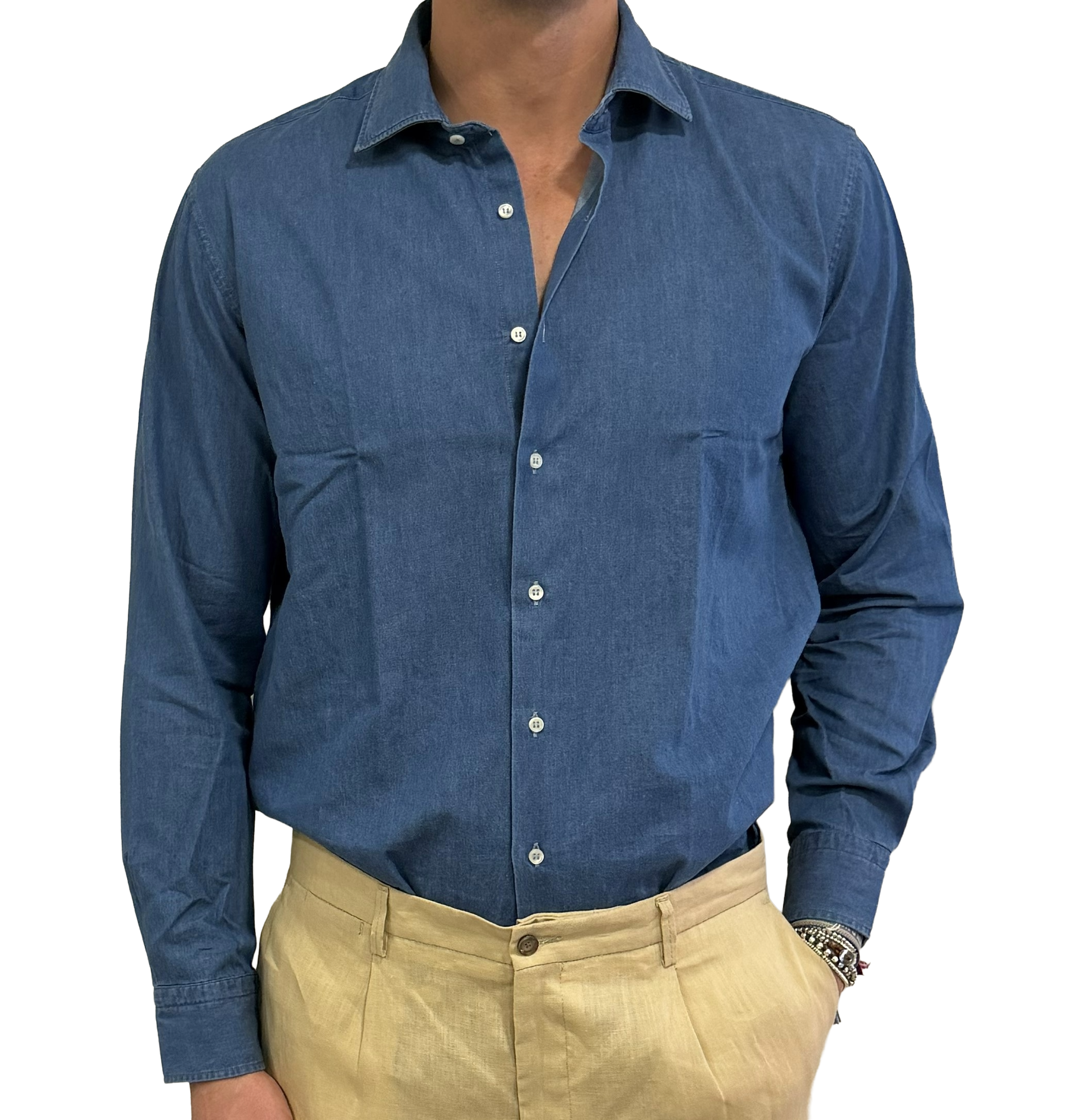 Pure cotton denim shirt