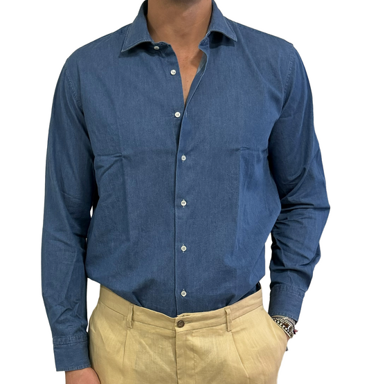 Camicia denim puro cotone