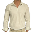Fresh cotton polo shirt in lisle with three buttons