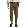 Fourteen double-pleated pure cotton trousers