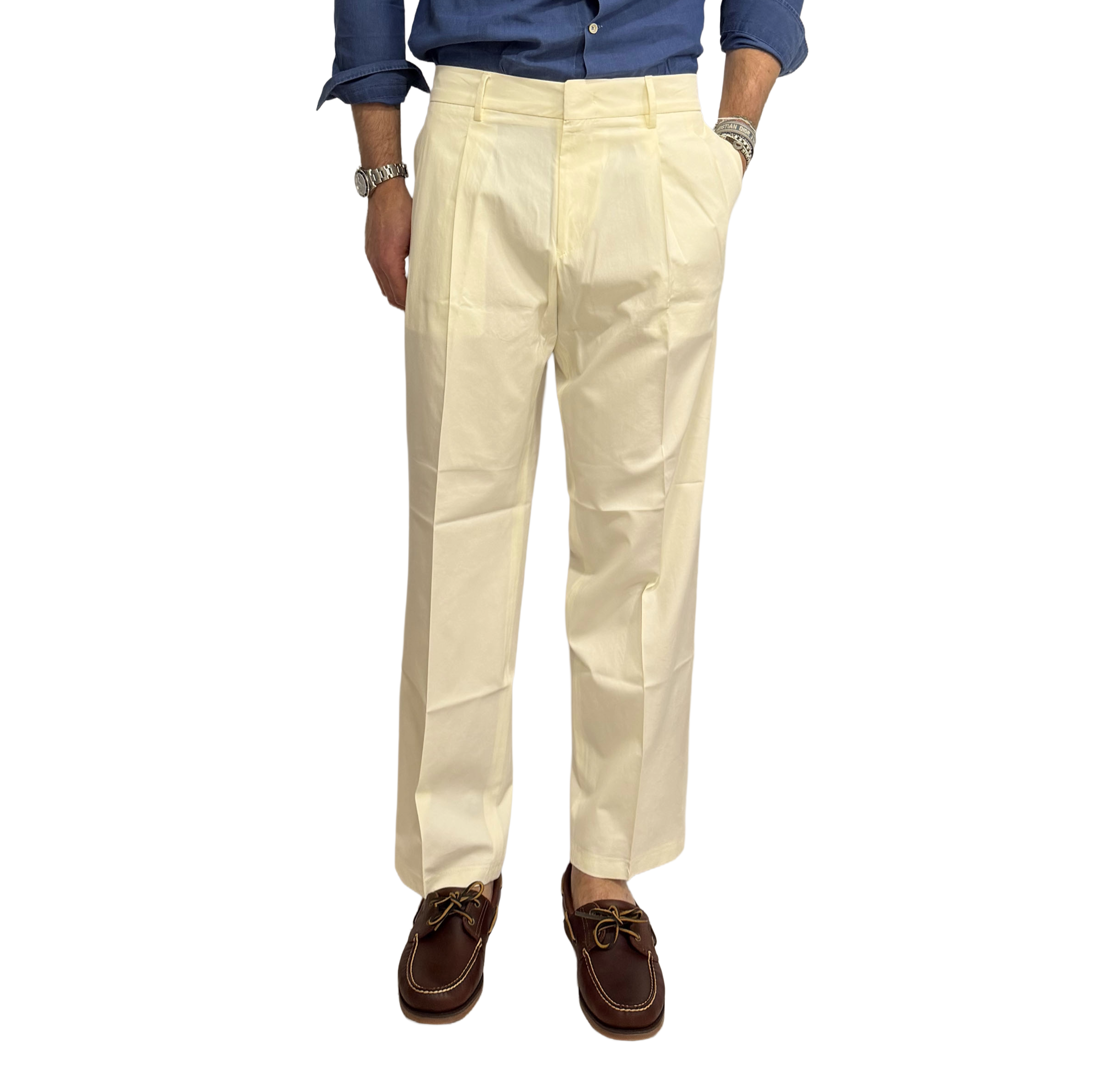 Paul Miranda cotton wide leg trousers
