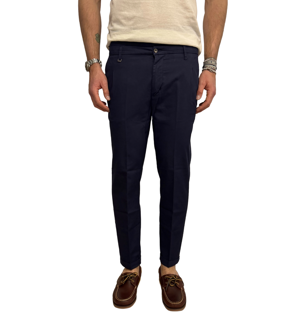 Squad slim linen and cotton trousers