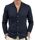 Linen and cotton polo shirt