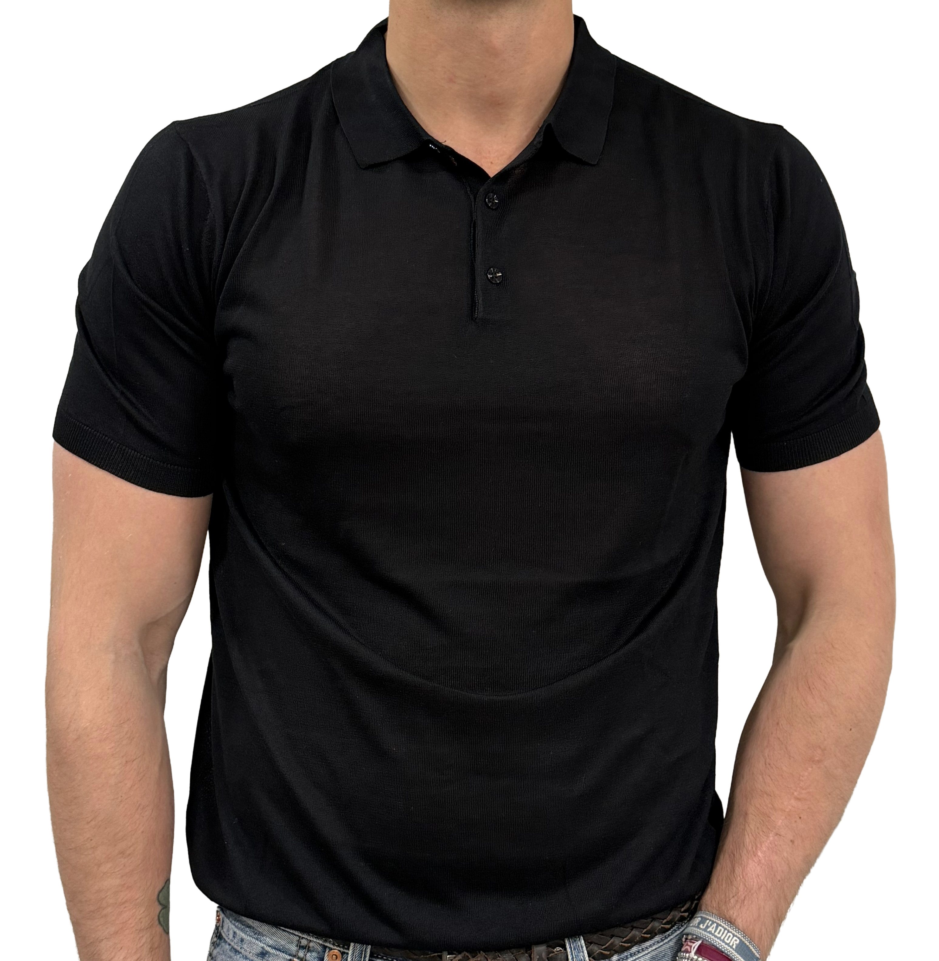 Silk and cotton polo shirt Outfit