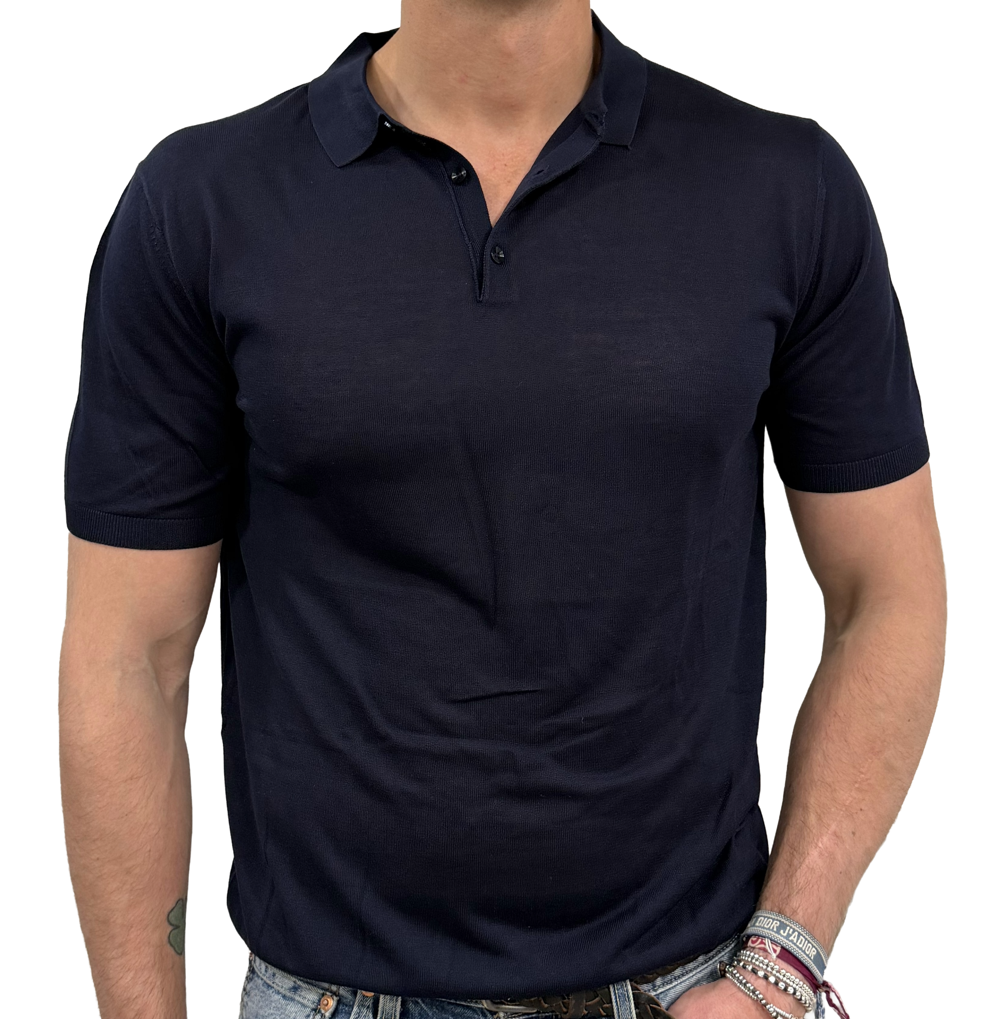 Silk and cotton polo shirt Outfit