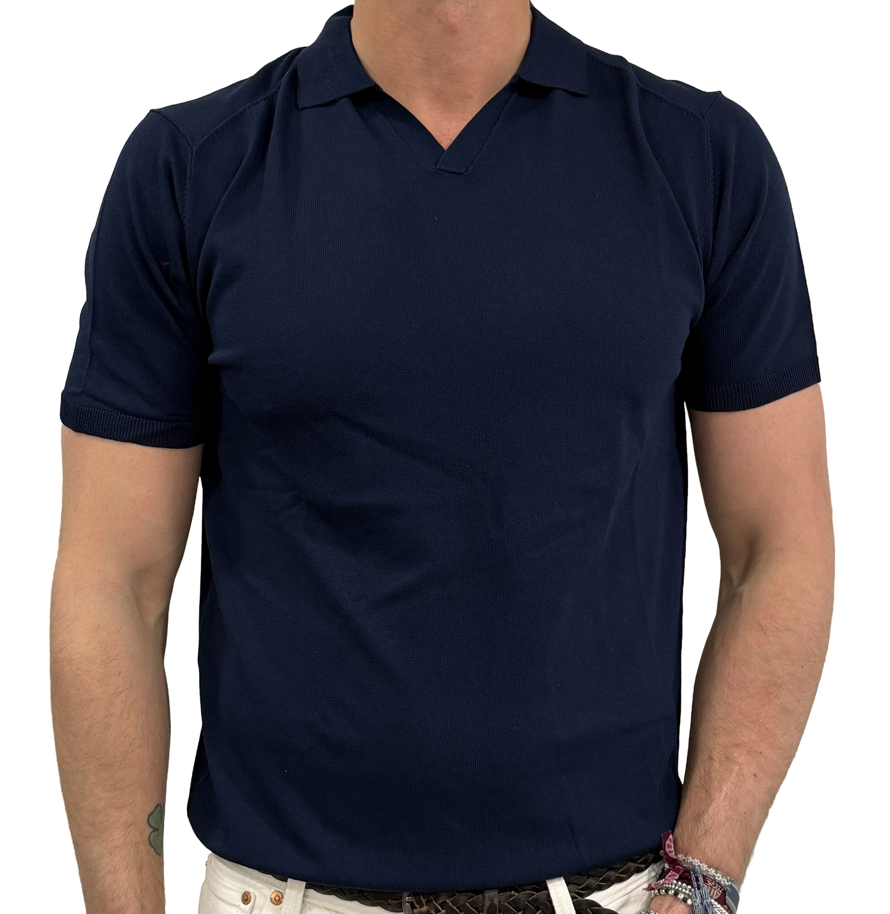 Knitted polo shirt