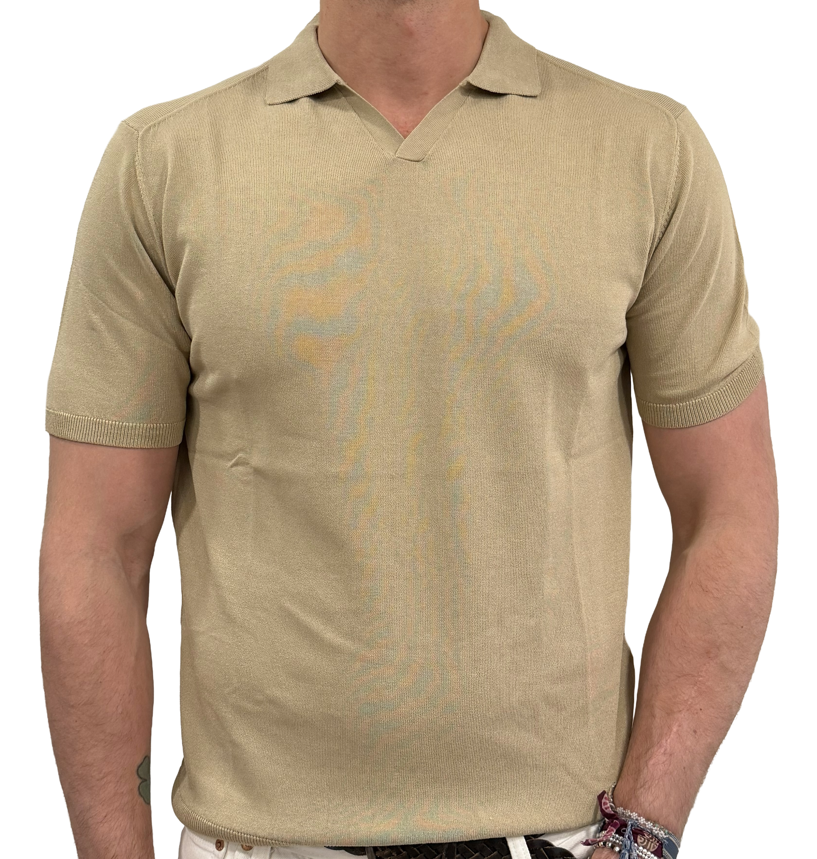 Knitted polo shirt