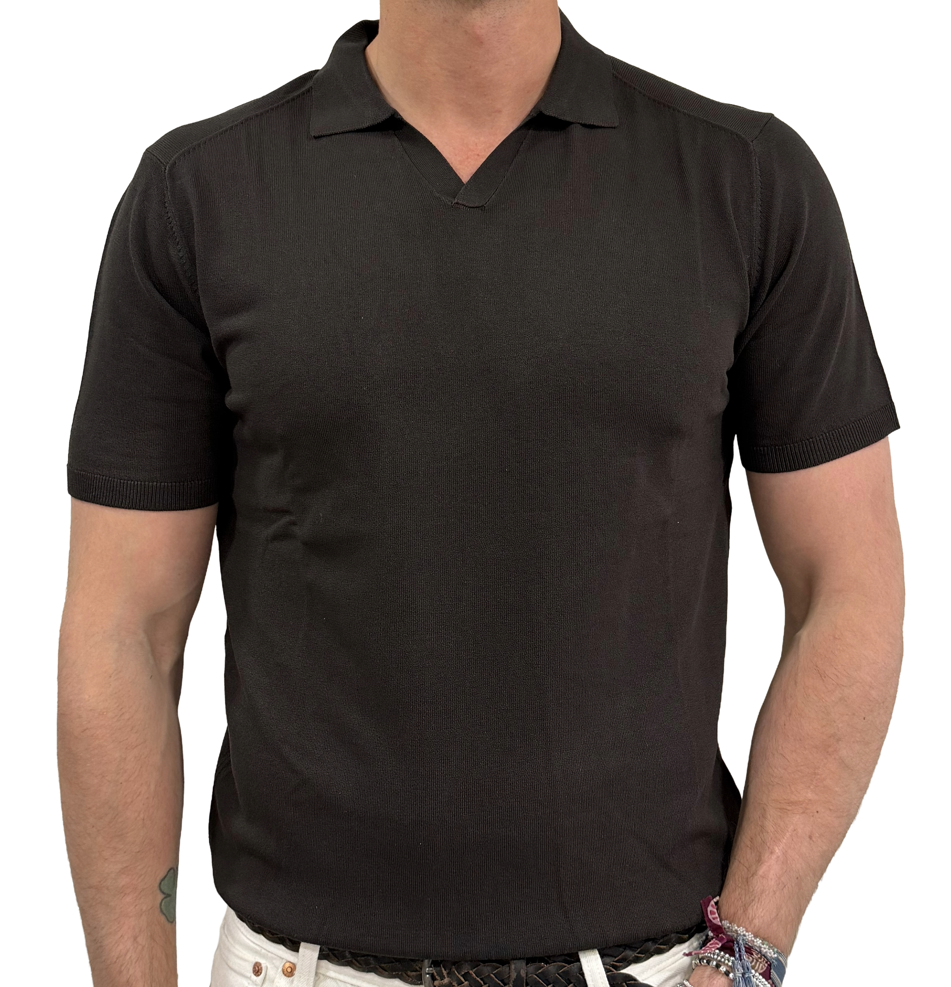 Knitted polo shirt