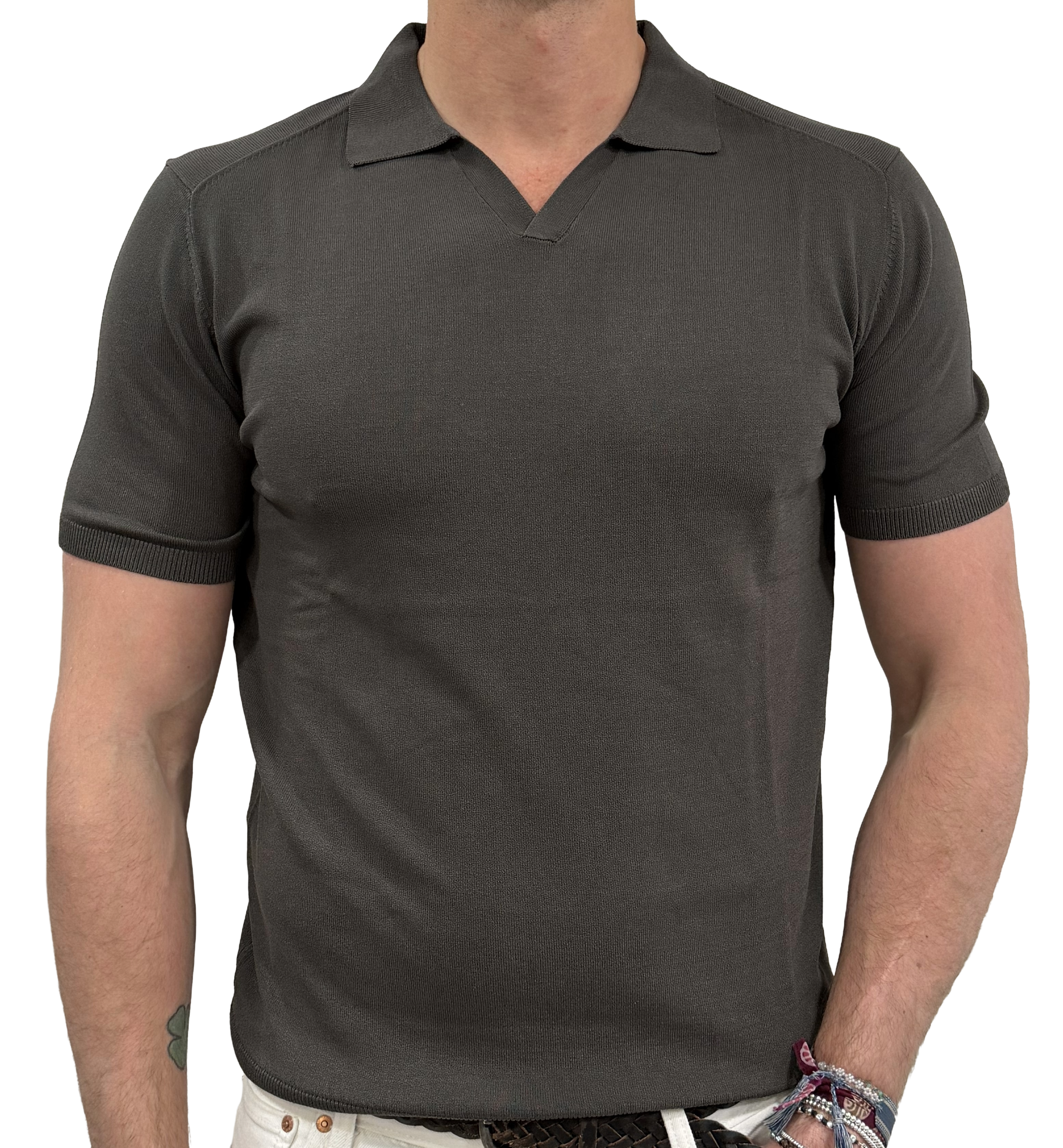 Knitted polo shirt