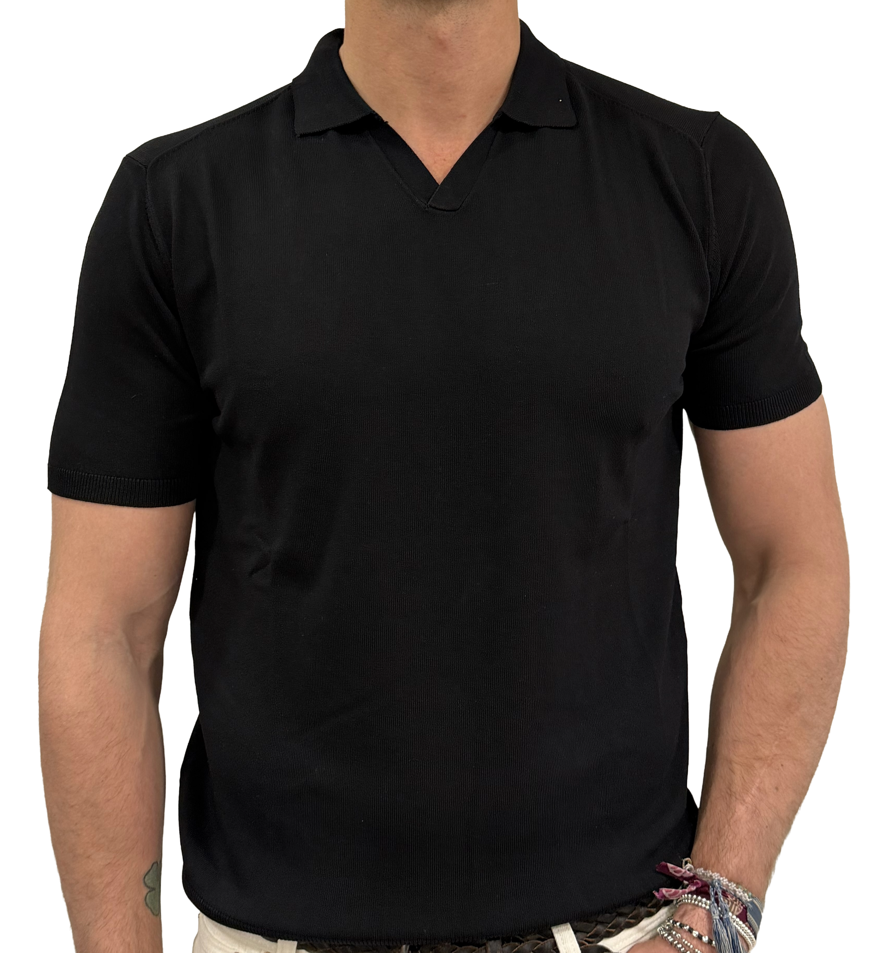 Knitted polo shirt
