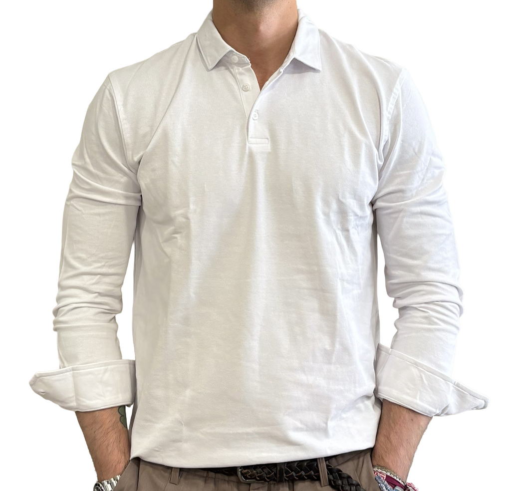 Piqué polo shirt with three buttons