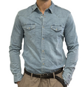 Camicia texana denim chiaro