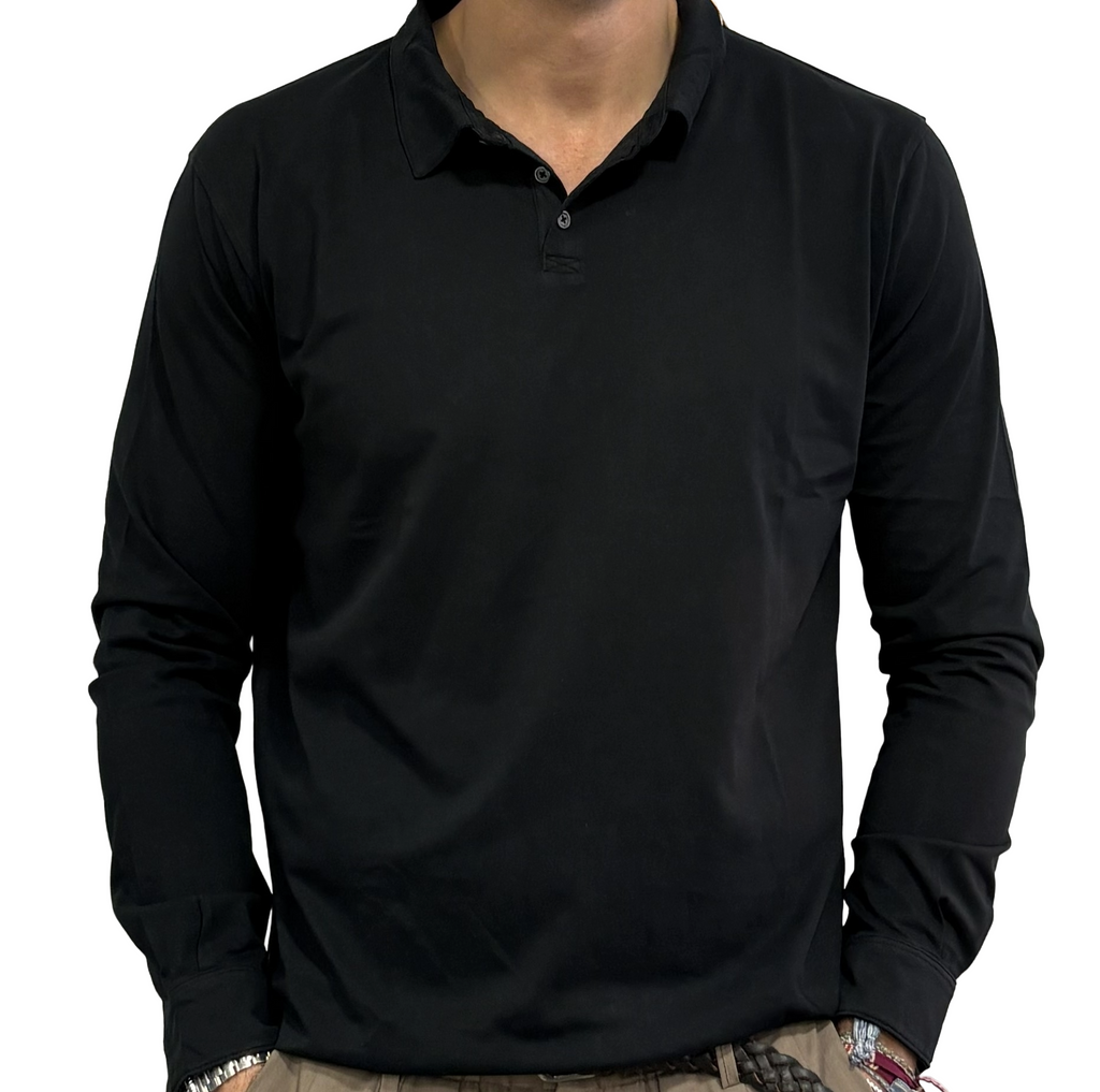 Homeward three-button jersey polo shirt