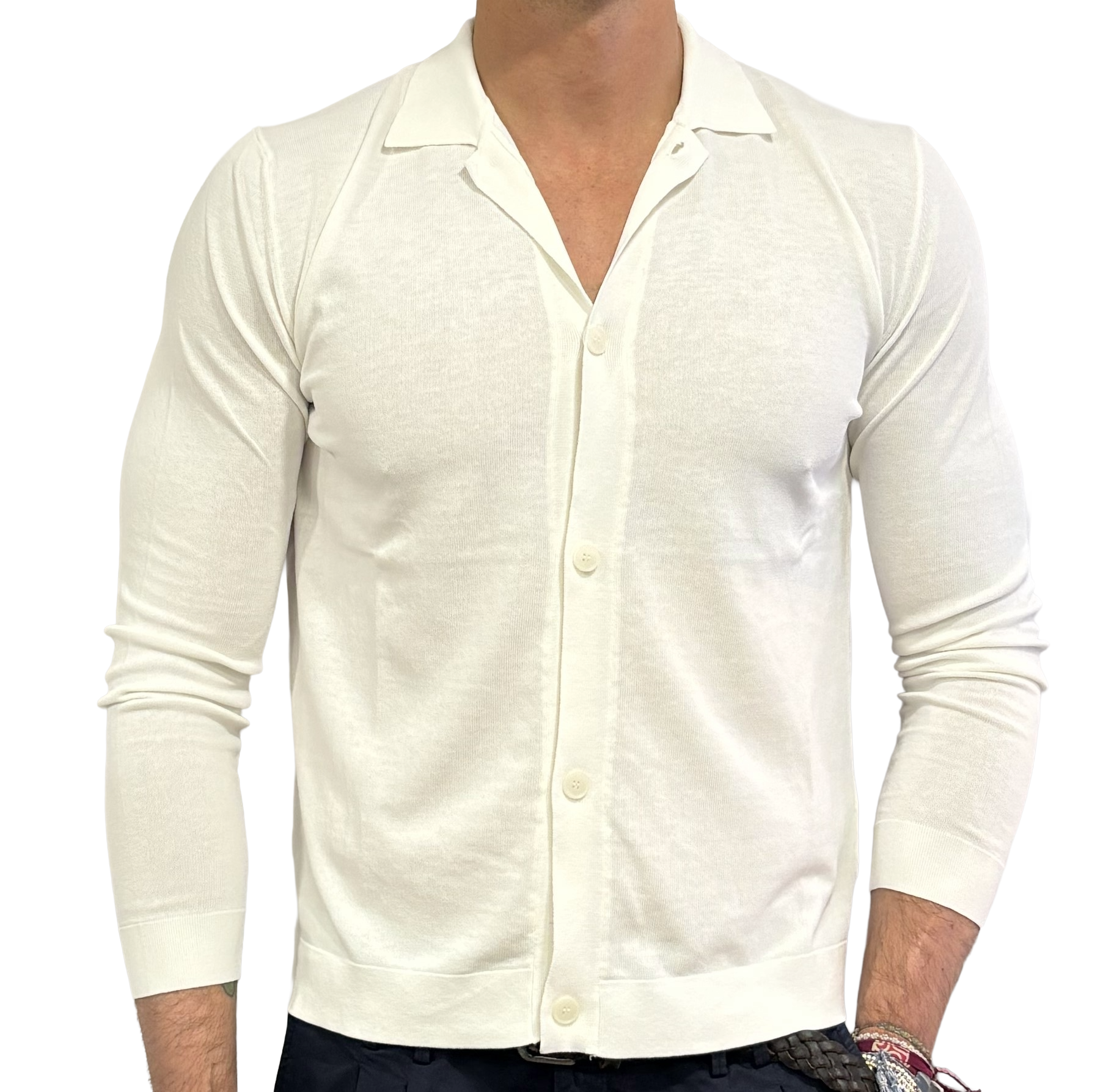 Homeward polo shirt in crepe cotton knit