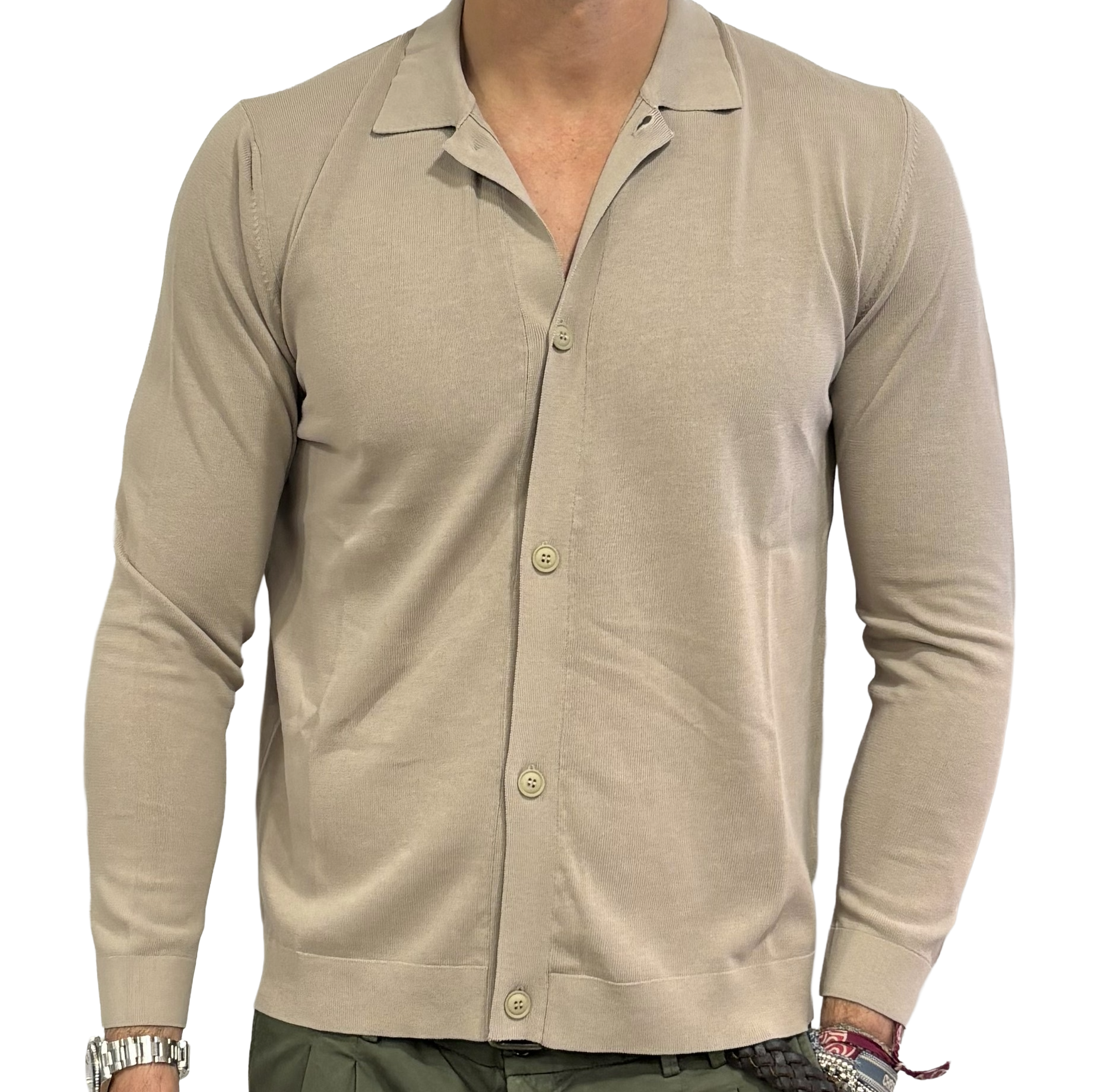 Homeward polo shirt in crepe cotton knit