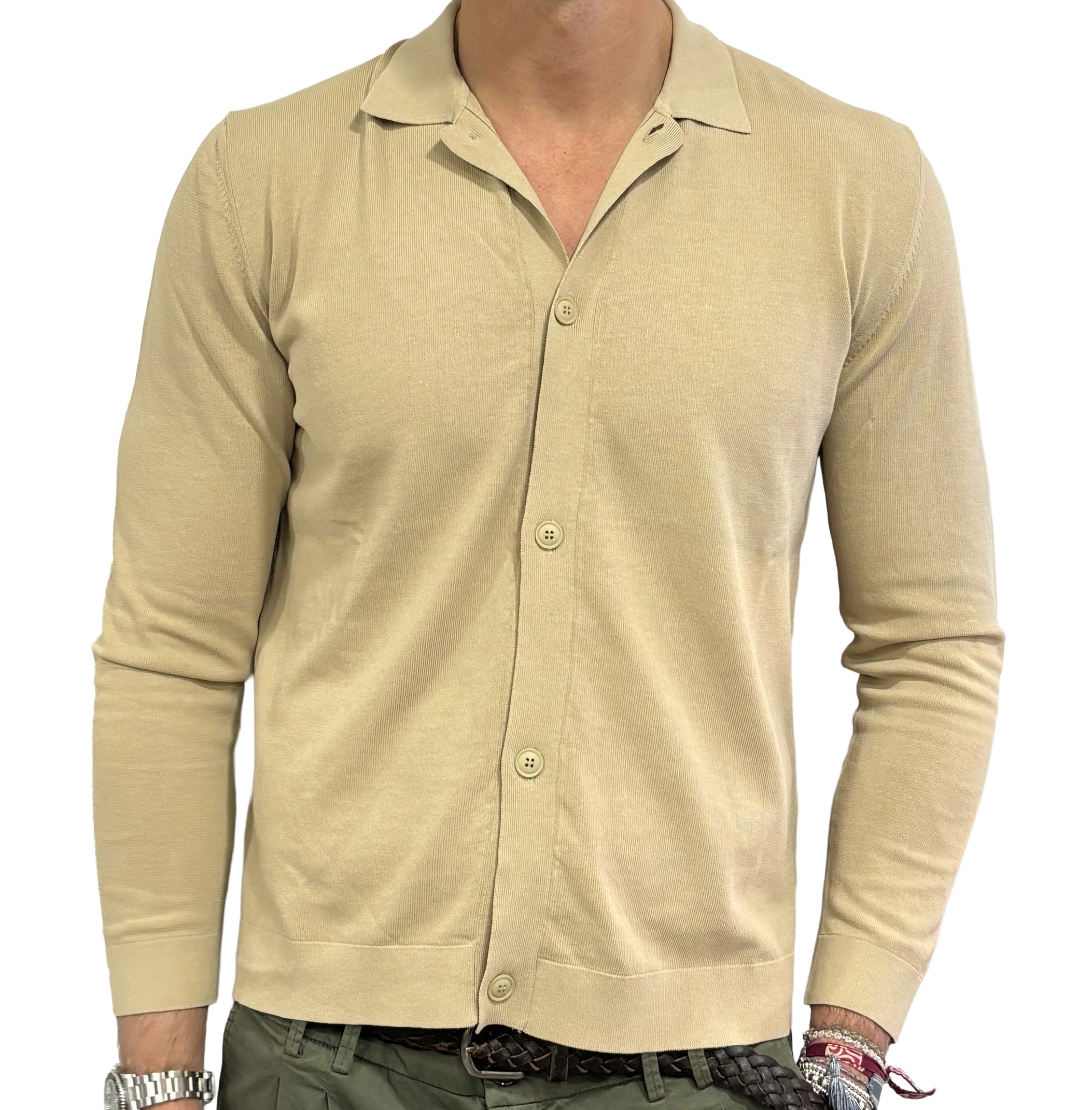 Homeward polo shirt in crepe cotton knit