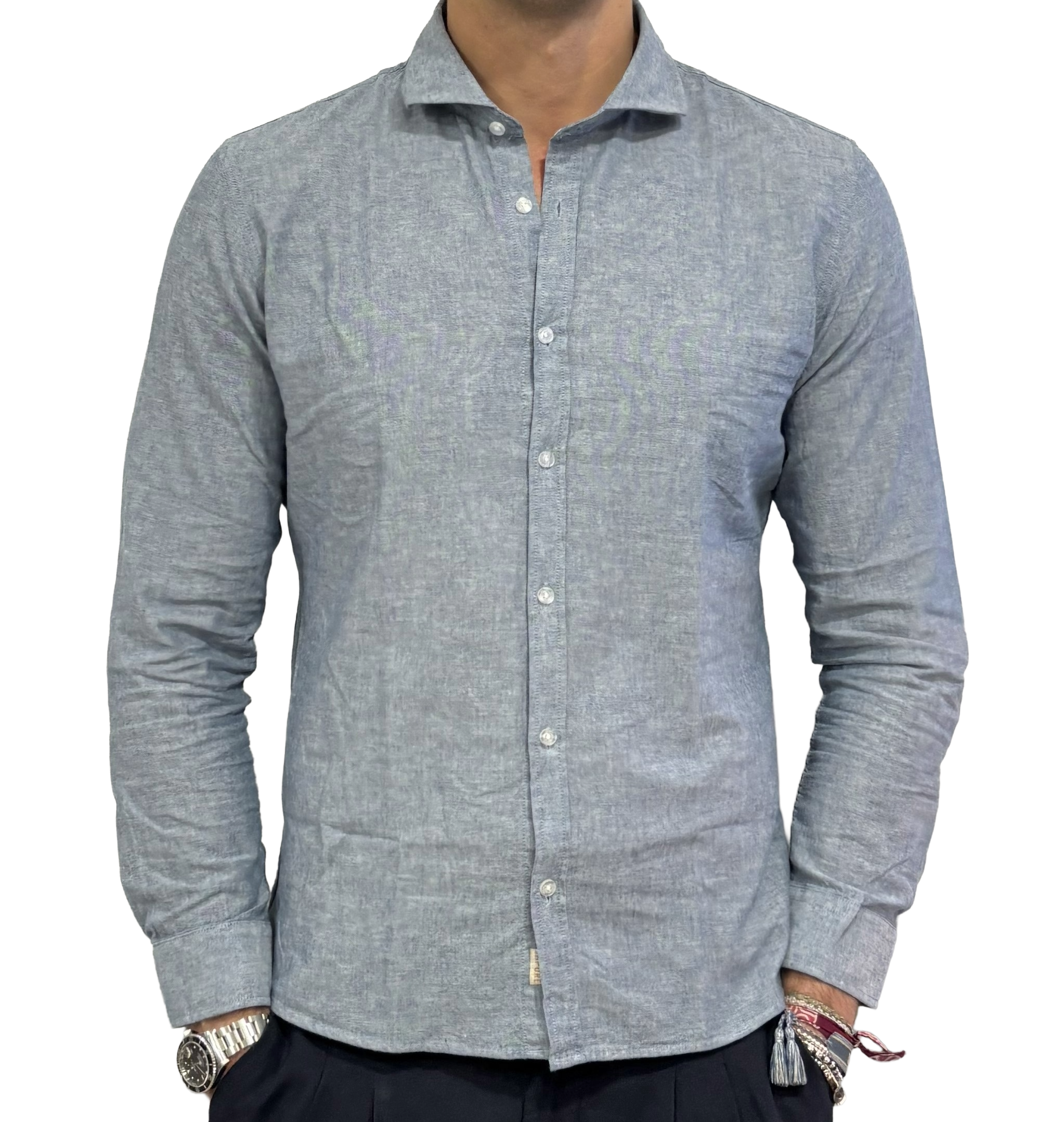 Camicia lino e cotone