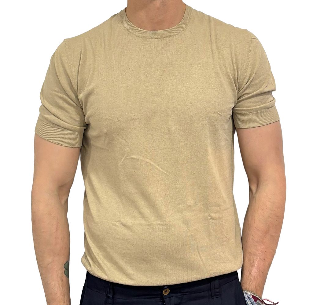 Homeward linen and cotton knit T-shirt