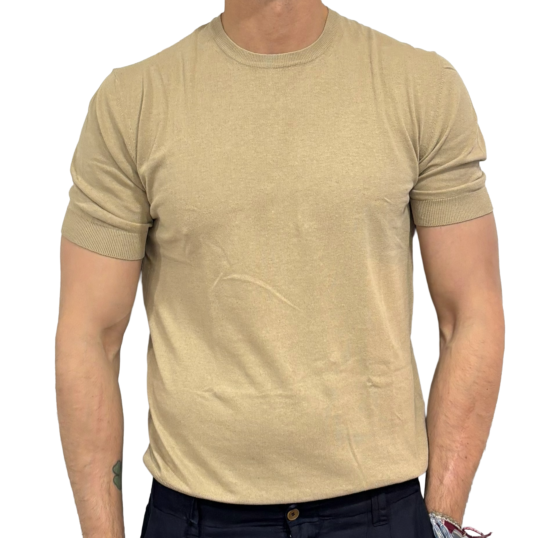 Homeward linen and cotton knit T-shirt