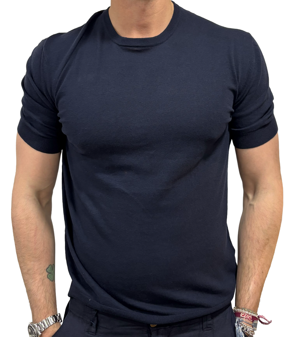 Homeward linen and cotton knit T-shirt