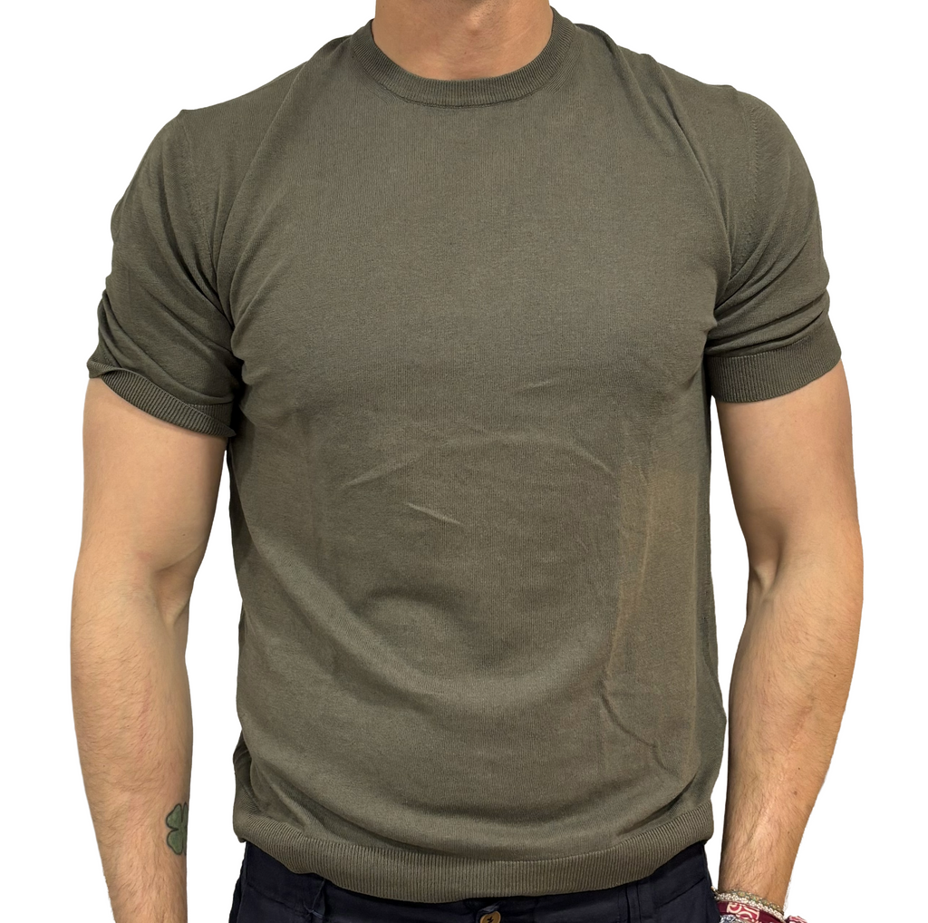 Homeward linen and cotton knit T-shirt