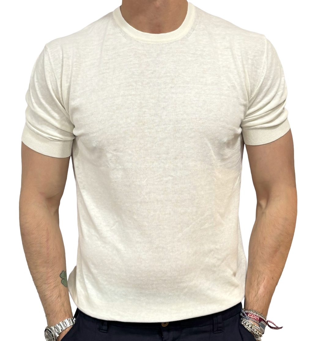Homeward linen and cotton knit T-shirt