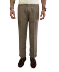 Oversized linen and cotton trousers