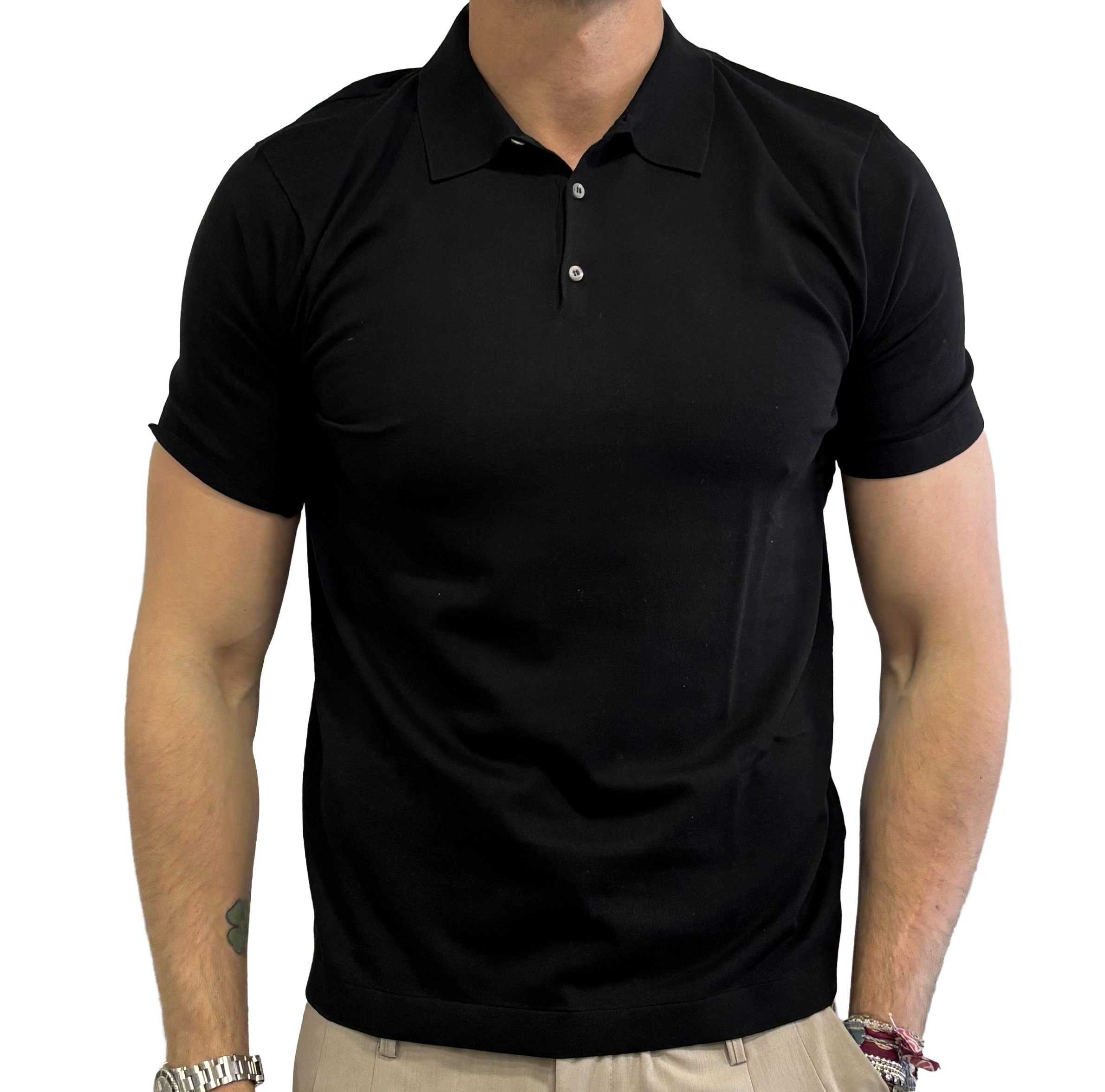 Homeward easy cotton knit polo shirt