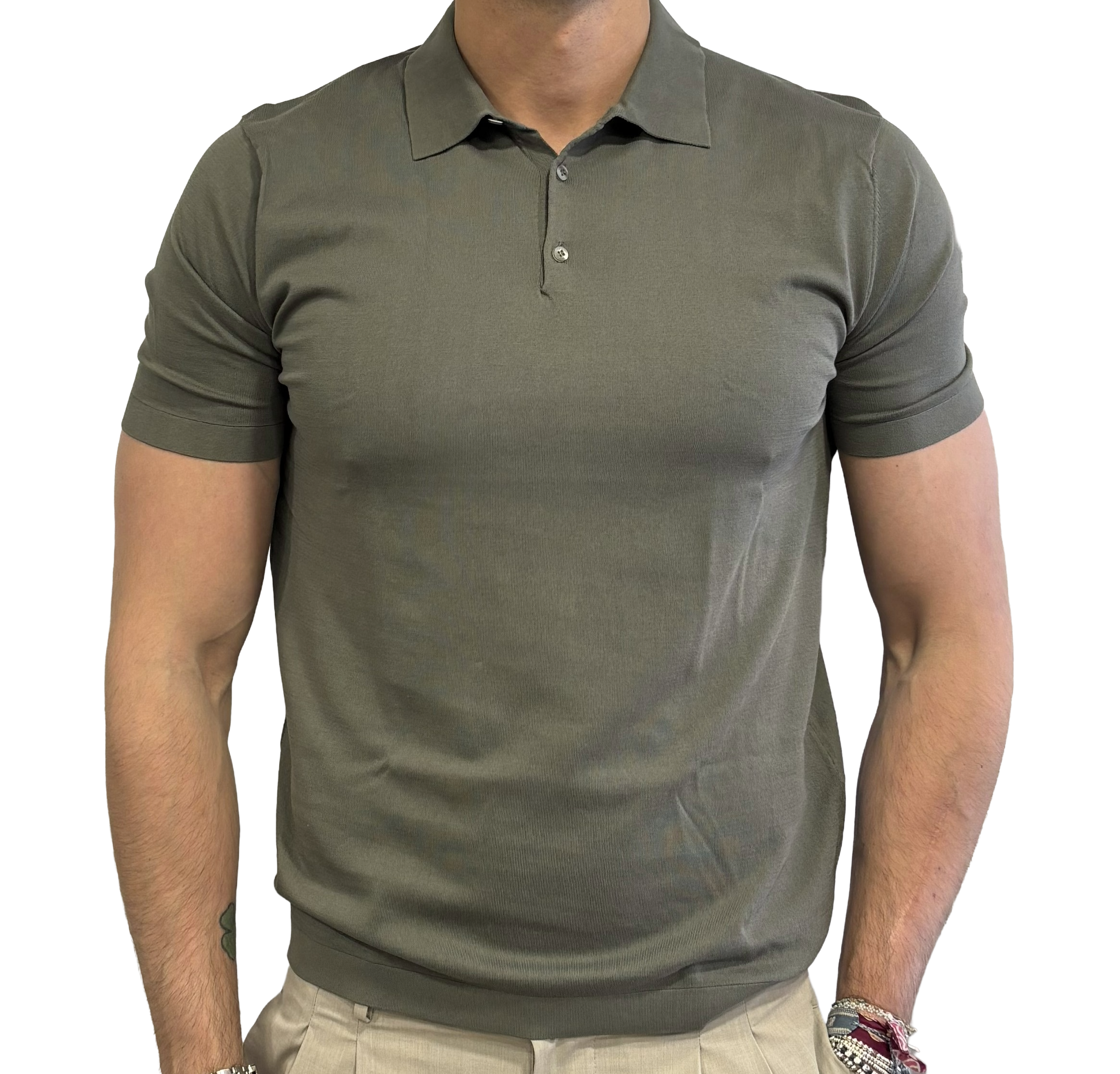 Homeward easy cotton knit polo shirt