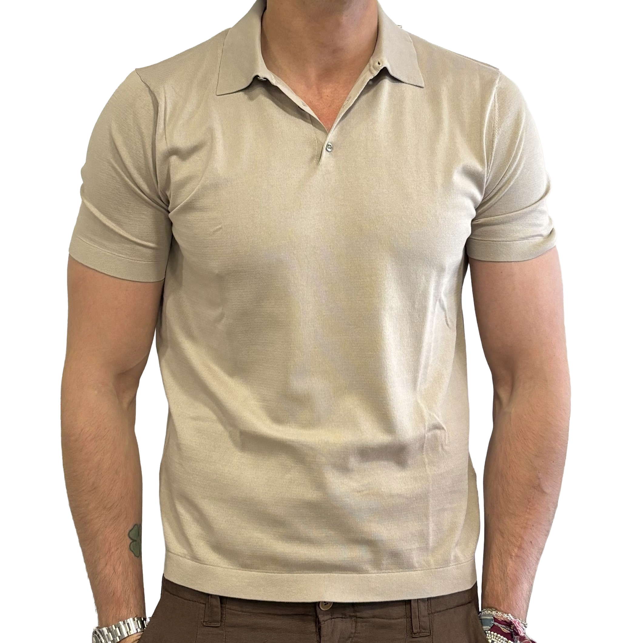 Homeward easy cotton knit polo shirt