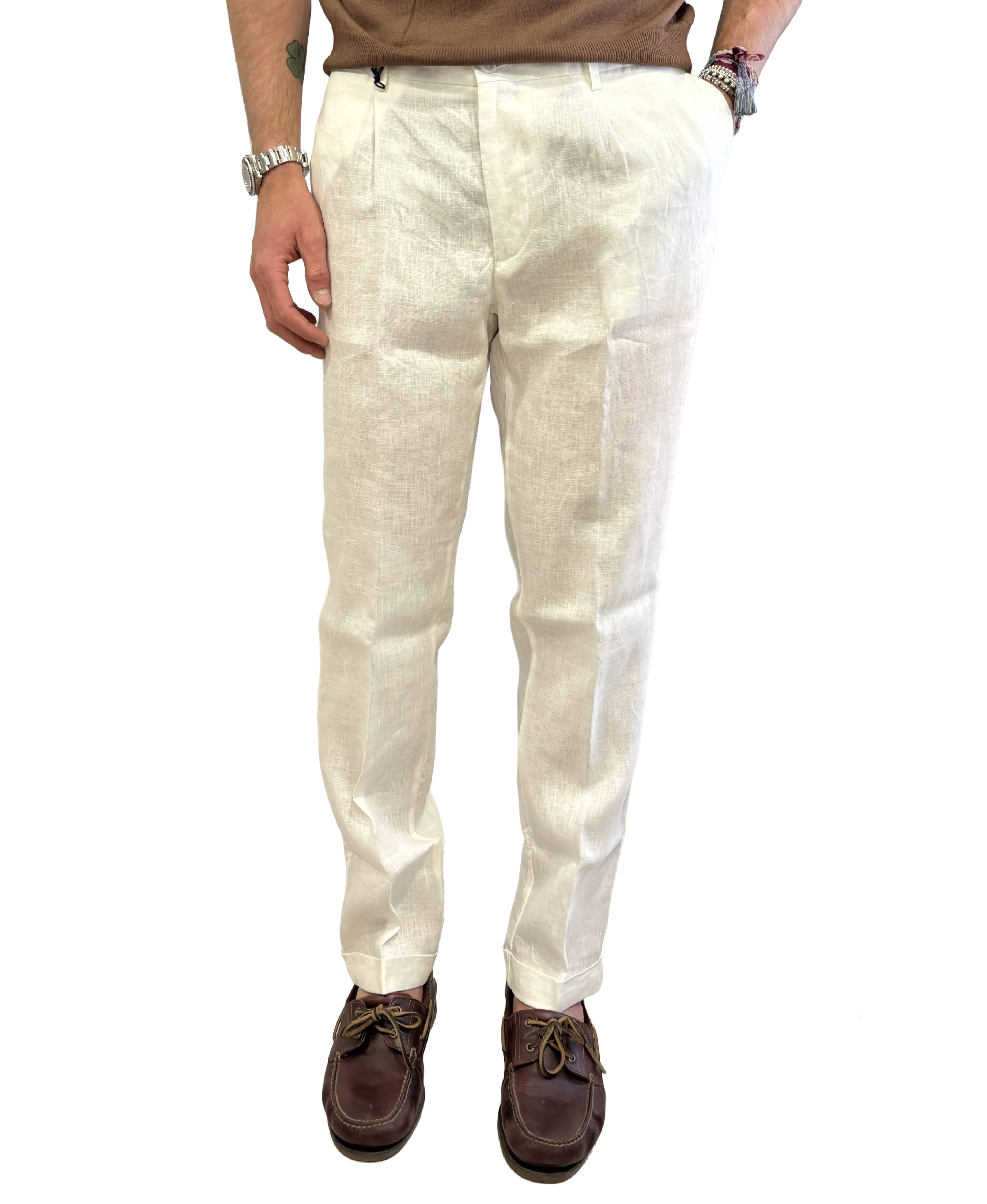 100% linen trousers