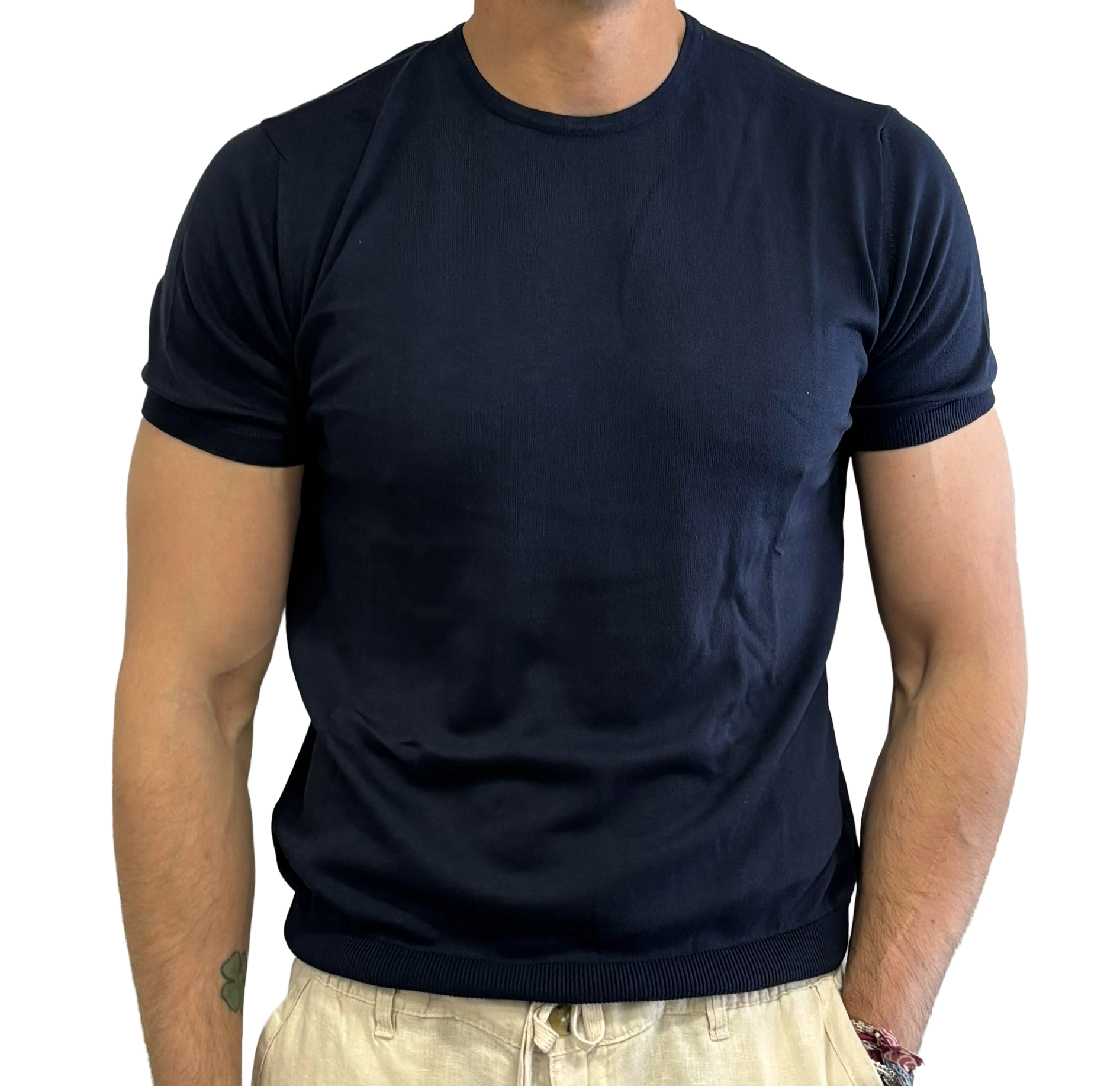 Pure cotton knitted t-shirt