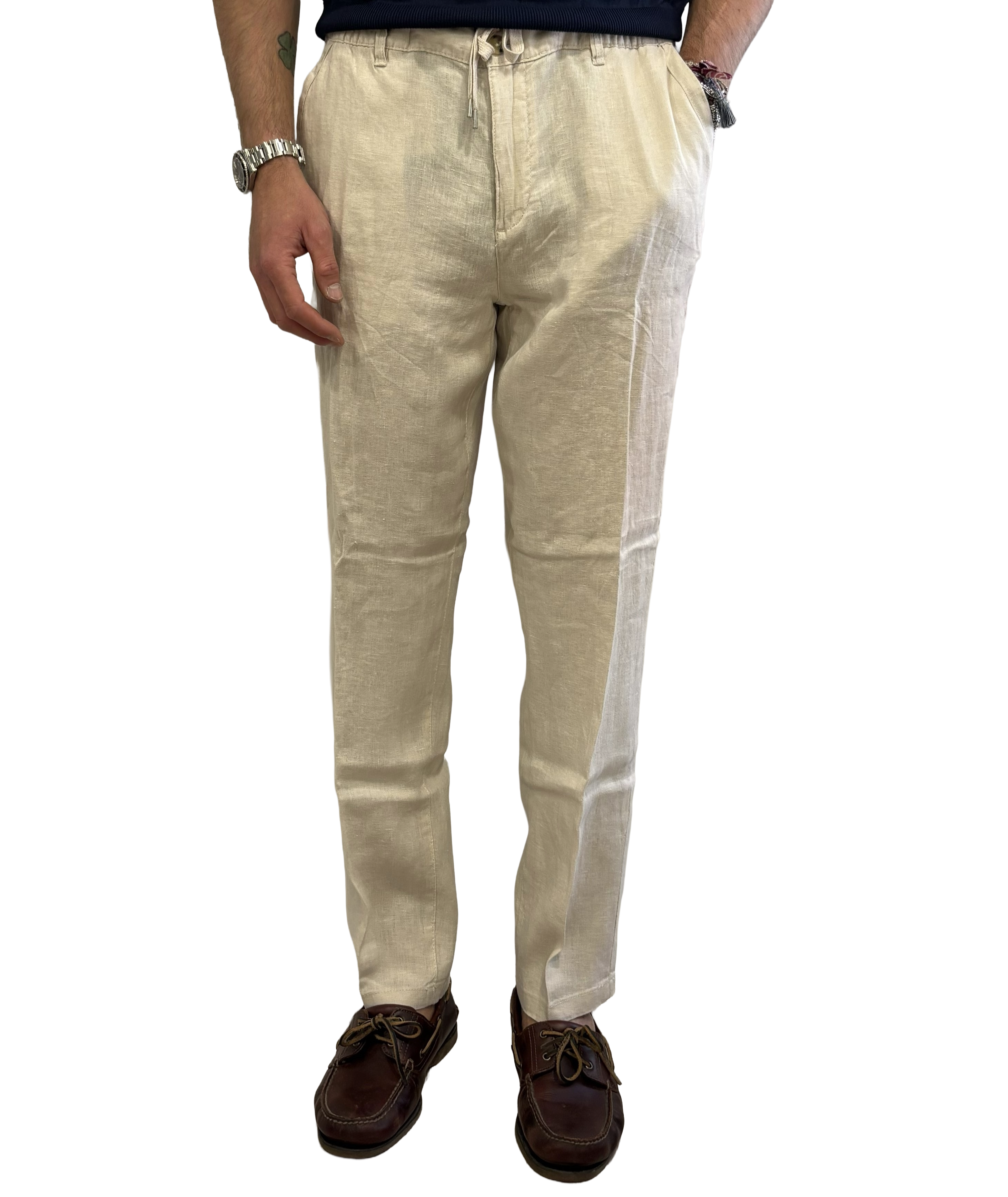 Pure linen trousers