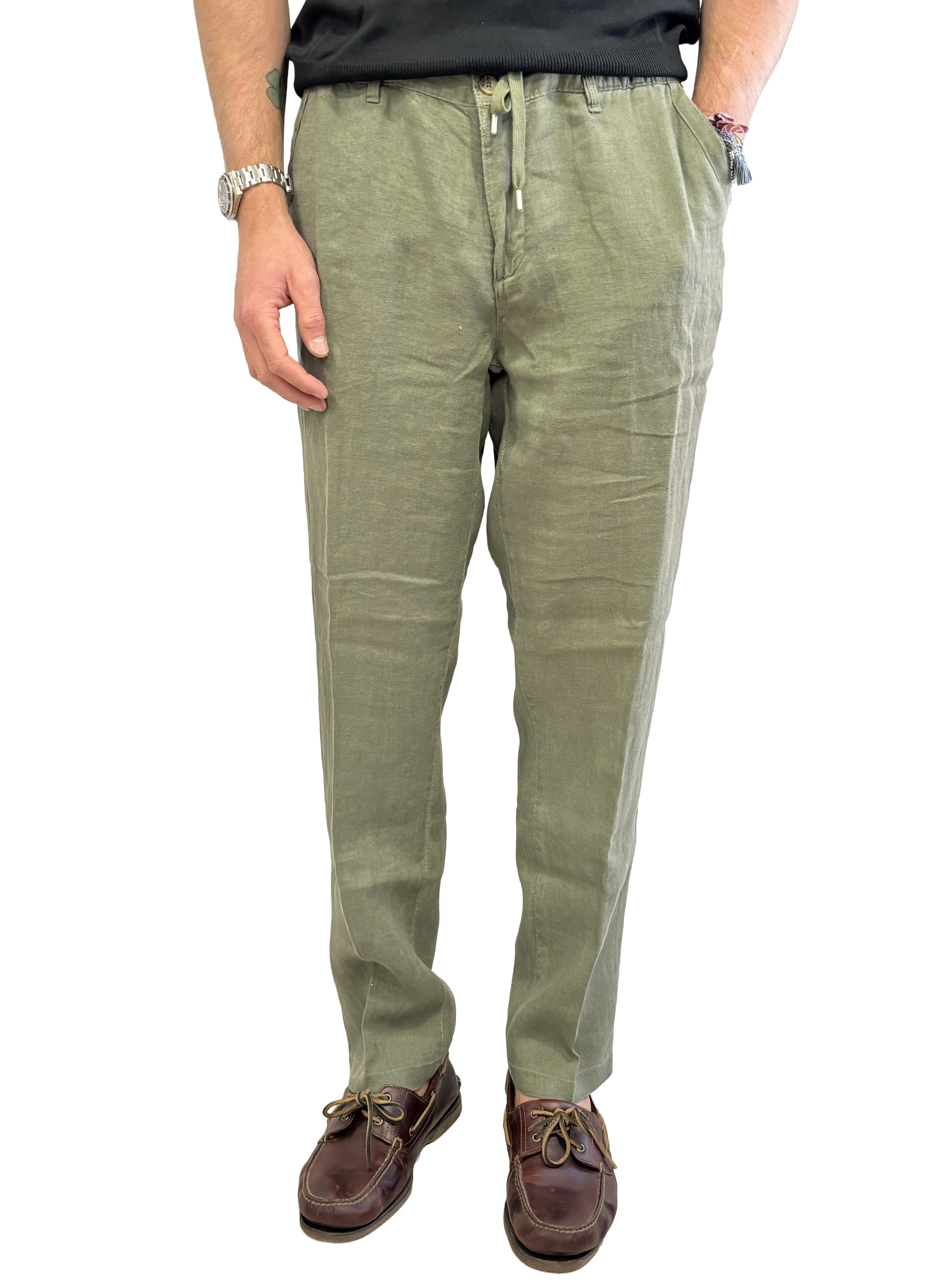 Pure linen trousers