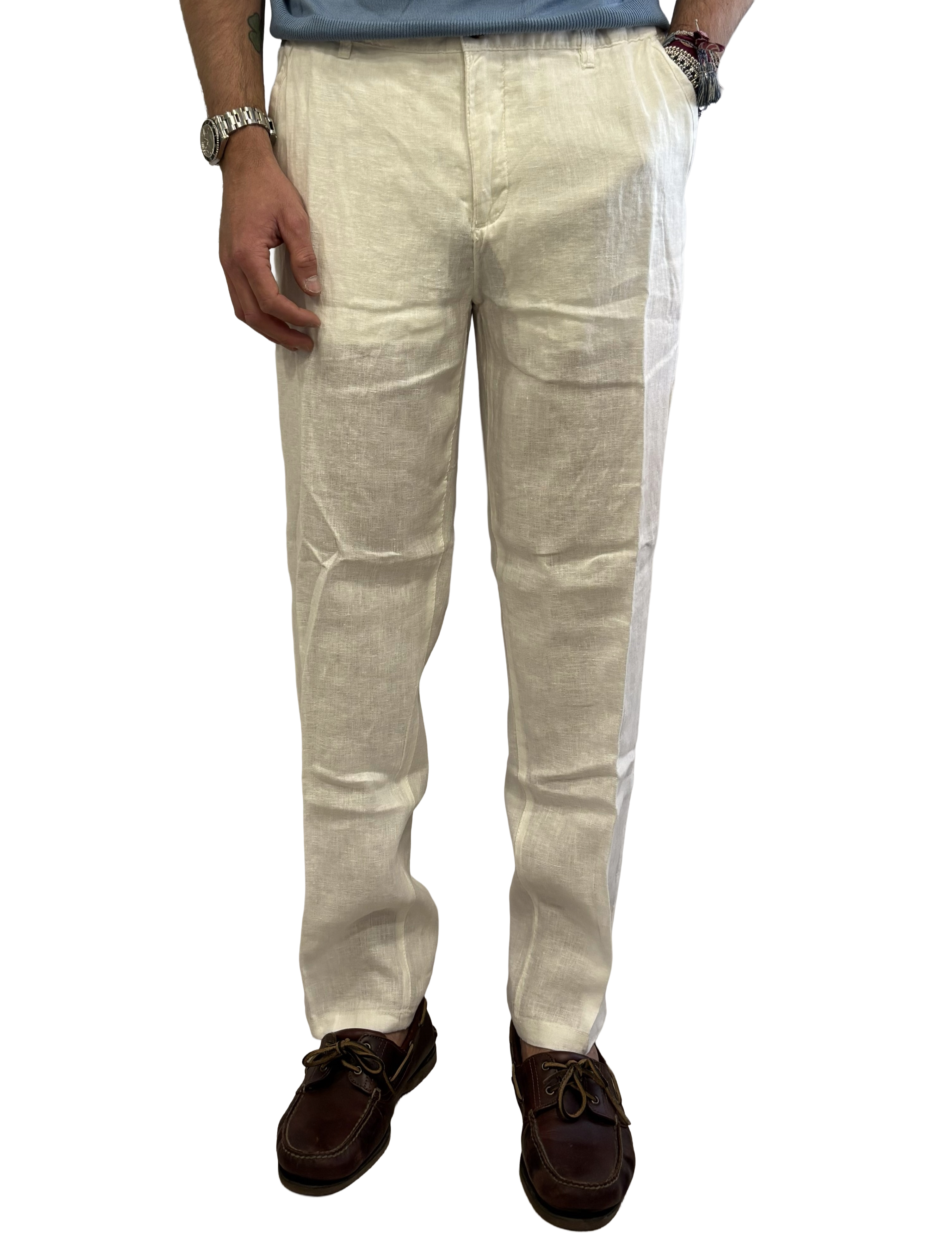 Pure linen trousers